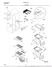 08 - Shelves parts for Frigidaire Refrigerator MRS26LGJC2 from AppliancePartsPros.com