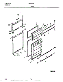 02 - Door parts for Frigidaire Refrigerator MRT13BSCD1 from AppliancePartsPros.com