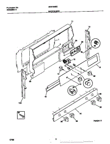 02 - Backguard parts for Frigidaire Range MGF355BEWD from AppliancePartsPros.com