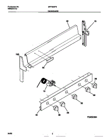 02 - Backguard parts for Frigidaire Range MPF300PBDB from AppliancePartsPros.com