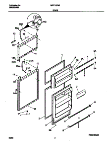 02 - Doors parts for Frigidaire Refrigerator MRT15CNEDB from AppliancePartsPros.com
