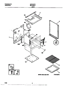 04 - Body parts for Frigidaire Range MPF300PXWB from AppliancePartsPros.com