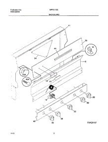 03 - Backguard parts for Frigidaire Range MPF311SGDE from AppliancePartsPros.com
