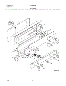 05 - Backguard parts for Frigidaire Range MSF312BFWF from AppliancePartsPros.com