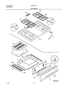 11 - Top / Drawer parts for Frigidaire Range MPF311SGDE from AppliancePartsPros.com