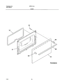 07 - Door parts for Frigidaire Range MPF311SGDE from AppliancePartsPros.com