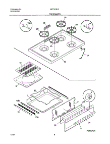 05 - Top / Drawer parts for Frigidaire Range MPF303PGDF from AppliancePartsPros.com