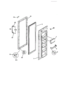 03 - Refrigerator Door parts for Frigidaire Refrigerator MRS20BRCD0 from AppliancePartsPros.com