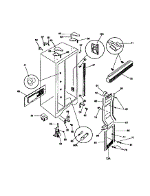 04 - Cabinet parts for Frigidaire Refrigerator MRS20BRCD0 from AppliancePartsPros.com