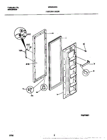 02 - Freezer Door parts for Frigidaire Refrigerator MRS20HRAW6 from AppliancePartsPros.com