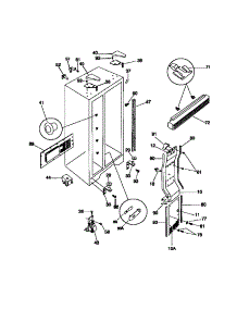 04 - Cabinet parts for Frigidaire Refrigerator MRS20PRCW0 from AppliancePartsPros.com