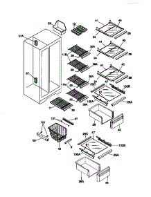 05 - Shelves parts for Frigidaire Refrigerator MRS20PRCW0 from AppliancePartsPros.com