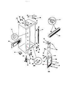 04 - Cabinet parts for Frigidaire Refrigerator MRS22HNCW0 from AppliancePartsPros.com