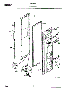 02 - Freezer Door parts for Frigidaire Refrigerator MRS22WNEW2 from AppliancePartsPros.com