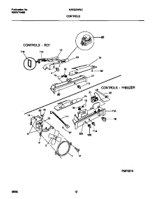 06 - Controls parts for Frigidaire Refrigerator MRS22WNCW1 from AppliancePartsPros.com