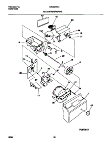 09 - Ice Container / Drive parts for Frigidaire Refrigerator MRS22WNCW1 from AppliancePartsPros.com