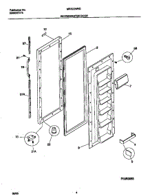 03 - Ref Door parts for Frigidaire Refrigerator MRS22WNGD5 from AppliancePartsPros.com