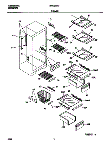 05 - Shelves parts for Frigidaire Refrigerator MRS22WNGD4 from AppliancePartsPros.com
