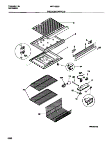 04 - Shelves / Controls parts for Frigidaire Refrigerator MRT13BSCW0 from AppliancePartsPros.com