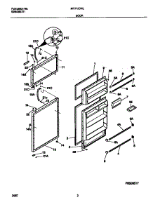 02 - Door parts for Frigidaire Refrigerator MRT13CRED1 from AppliancePartsPros.com
