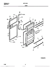 02 - Door parts for Frigidaire Refrigerator MRT15CNCW1 from AppliancePartsPros.com