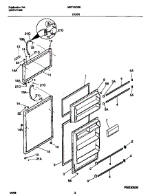 02 - Door parts for Frigidaire Refrigerator MRT15CNEWA from AppliancePartsPros.com