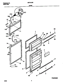 02 - Doors parts for Frigidaire Refrigerator MRT15CSEDA from AppliancePartsPros.com