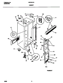 04 - Cabinet parts for Frigidaire Refrigerator MRS20HRAW4 from AppliancePartsPros.com