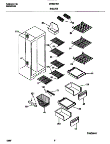 05 - Shelves parts for Frigidaire Refrigerator MRS20HRAW4 from AppliancePartsPros.com