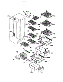 05 - Shelves parts for Frigidaire Refrigerator MRS22HNCD0 from AppliancePartsPros.com