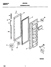 03 - Refrigerator Door parts for Frigidaire Refrigerator MRS22WNED2 from AppliancePartsPros.com