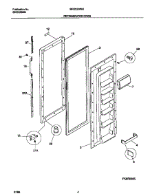 03 - Ref Door parts for Frigidaire Refrigerator MRS22WNGW3 from AppliancePartsPros.com