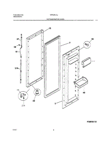 05 - Refrigerator Door parts for Frigidaire Refrigerator MRS26LGJW3 from AppliancePartsPros.com