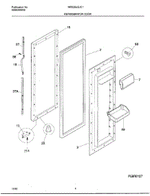 04 - Refrigerator Door parts for Frigidaire Refrigerator MRS26LGJC1 from AppliancePartsPros.com