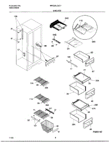 08 - Shelves parts for Frigidaire Refrigerator MRS26LGJC1 from AppliancePartsPros.com