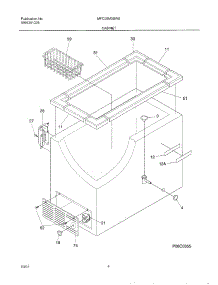 05 - Cabinet parts for Frigidaire Freezer MFC05M3BW6 from AppliancePartsPros.com