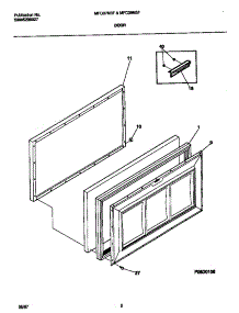 02 - Door parts for Frigidaire Freezer MFC09M3FW1 from AppliancePartsPros.com