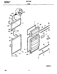 02 - Door parts for Frigidaire Refrigerator MRT13CREY5 from AppliancePartsPros.com