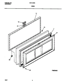 02 - Door parts for Frigidaire Freezer MFC13M0BW3 from AppliancePartsPros.com