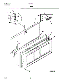 02 - Door parts for Frigidaire Freezer MFC13M6BW0 from AppliancePartsPros.com