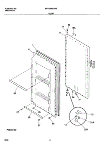 03 - Door parts for Frigidaire Freezer MFU09M2GW5 from AppliancePartsPros.com