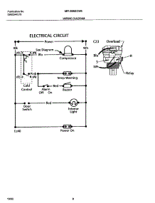 08 - Wiring Diagram parts for Frigidaire Freezer MFU09M2GW5 from AppliancePartsPros.com