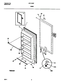 02 - Door parts for Frigidaire Freezer MFU14D2FW0 from AppliancePartsPros.com