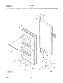 03 - Door parts for Frigidaire Freezer MFU09M2GW6 from AppliancePartsPros.com