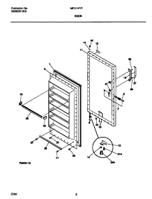 02 - Door parts for Frigidaire Freezer MFU14F7FW1 from AppliancePartsPros.com