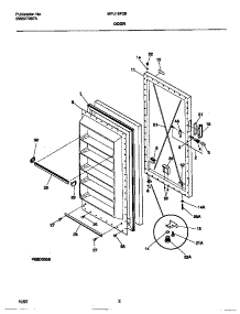 02 - Door parts for Frigidaire Freezer MFU16F3BW3 from AppliancePartsPros.com
