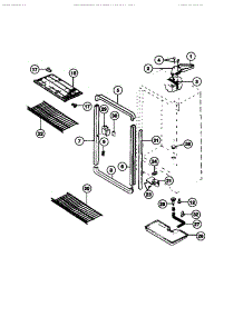 03 - Cabinet parts for Frigidaire Freezer MFU16F3BW2 from AppliancePartsPros.com
