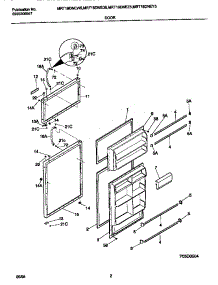 02 - Doors parts for Frigidaire Refrigerator MRT18DNEZ5 from AppliancePartsPros.com