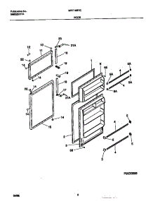 02 - Door parts for Frigidaire Refrigerator MRT18BRCW1 from AppliancePartsPros.com