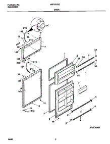 02 - Doors parts for Frigidaire Refrigerator MRT18CSEW3 from AppliancePartsPros.com